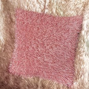Pink Faux Fur Decorative Pillow